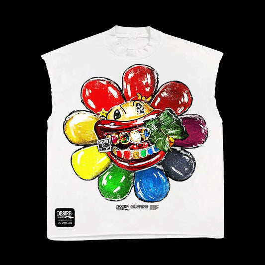 Murakami Inspired Sleeveless Tee